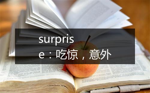 surprise：吃惊，意外