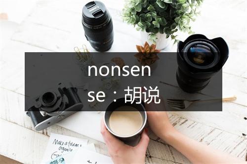 nonsense：胡说