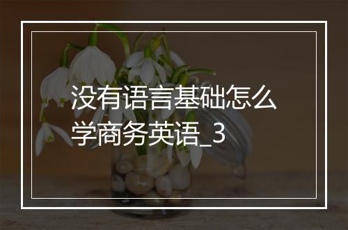 没有语言基础怎么学商务英语_3