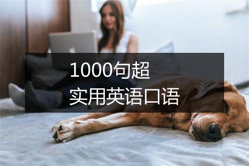 1000句超实用英语口语