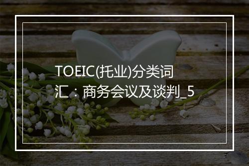 TOEIC(托业)分类词汇：商务会议及谈判_5