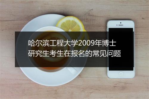 哈尔滨工程大学2009年博士研究生考生在报名的常见问题