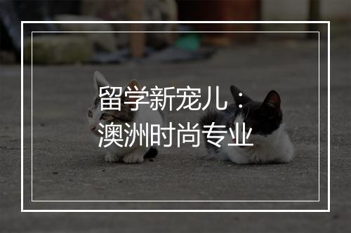 留学新宠儿：澳洲时尚专业