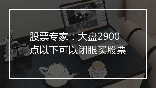 股票专家：大盘2900点以下可以闭眼买股票