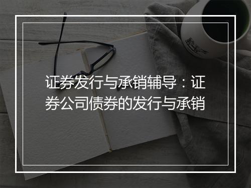 证券发行与承销辅导：证券公司债券的发行与承销