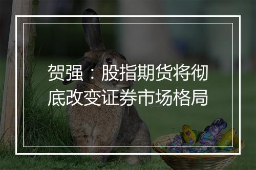 贺强：股指期货将彻底改变证券市场格局