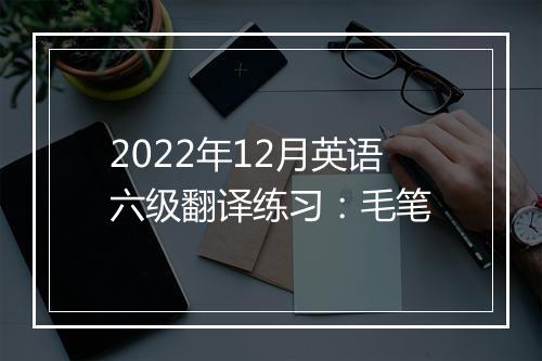 2022年12月英语六级翻译练习：毛笔