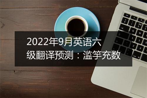 2022年9月英语六级翻译预测：滥竽充数