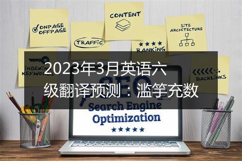 2023年3月英语六级翻译预测：滥竽充数