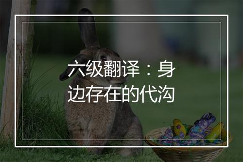 六级翻译：身边存在的代沟