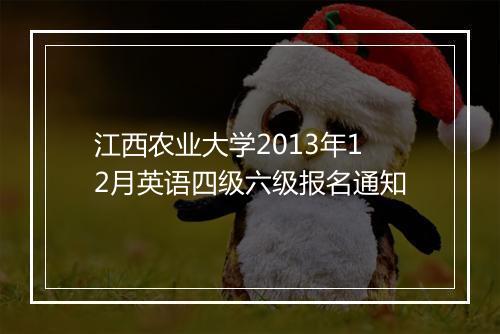 江西农业大学2013年12月英语四级六级报名通知