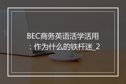 BEC商务英语活学活用：作为什么的铁杆迷_2