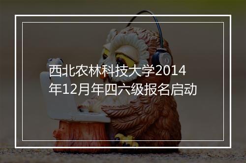 西北农林科技大学2014年12月年四六级报名启动