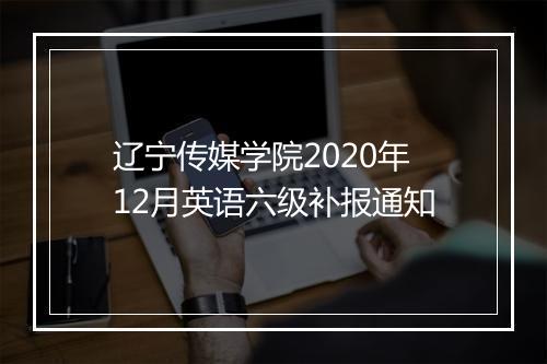 辽宁传媒学院2020年12月英语六级补报通知