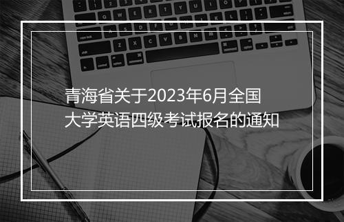 青海省关于2023年6月全国大学英语四级考试报名的通知