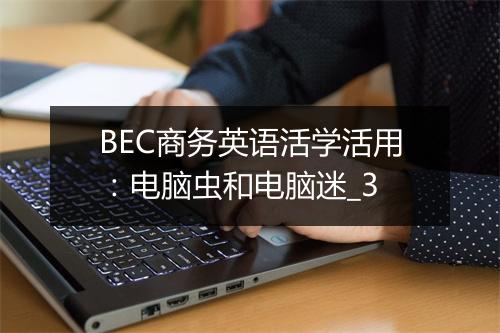 BEC商务英语活学活用：电脑虫和电脑迷_3