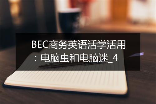 BEC商务英语活学活用：电脑虫和电脑迷_4