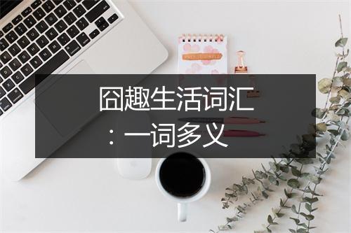 囧趣生活词汇：一词多义