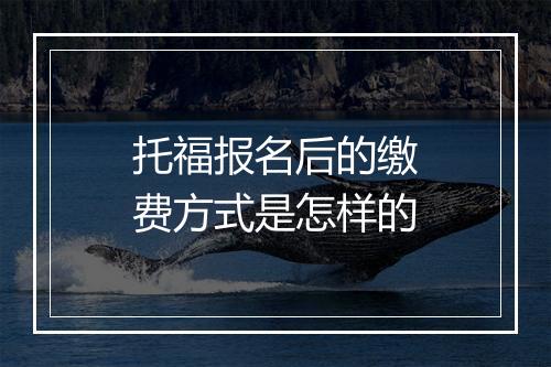 托福报名后的缴费方式是怎样的