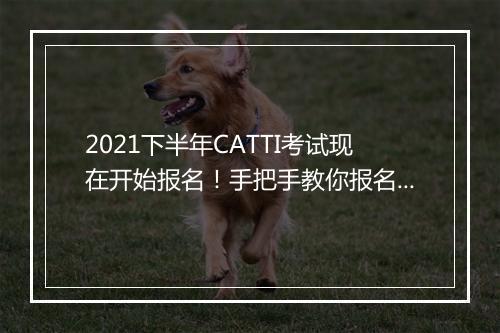 2021下半年CATTI考试现在开始报名！手把手教你报名具体步骤