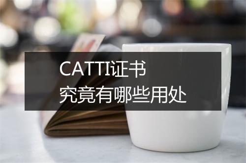 CATTI证书究竟有哪些用处