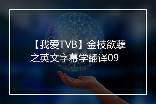 【我爱TVB】金枝欲孽之英文字幕学翻译09