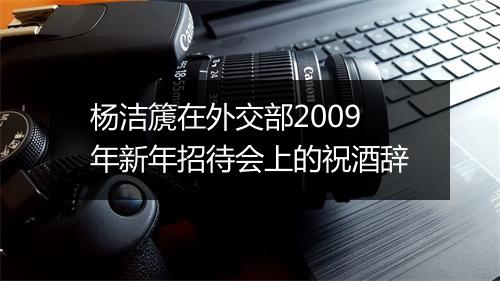 杨洁篪在外交部2009年新年招待会上的祝酒辞