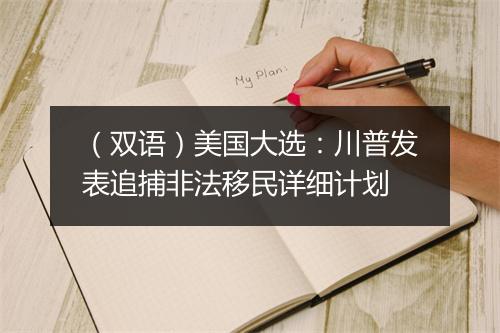 （双语）美国大选：川普发表追捕非法移民详细计划