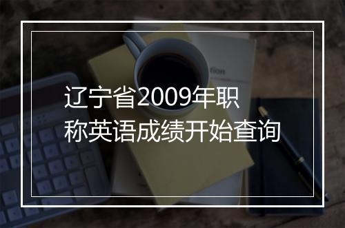 辽宁省2009年职称英语成绩开始查询