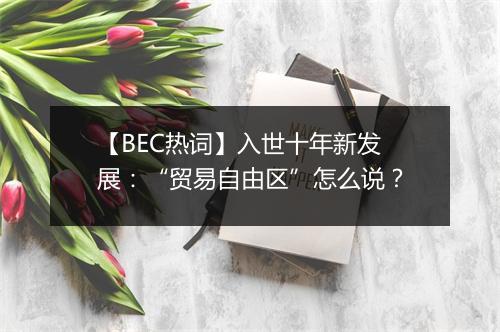 【BEC热词】入世十年新发展：“贸易自由区”怎么说？