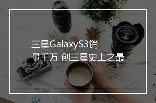 三星GalaxyS3销量千万 创三星史上之最