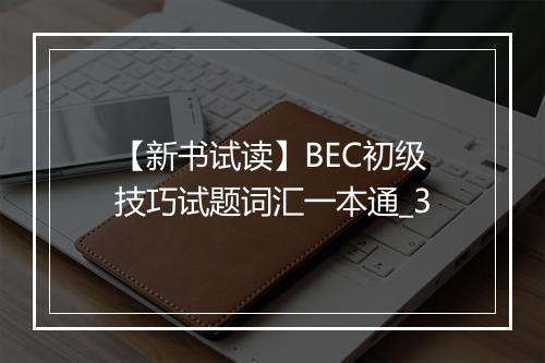 【新书试读】BEC初级技巧试题词汇一本通_3