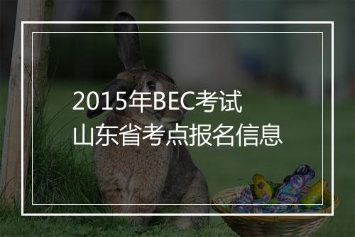 2015年BEC考试山东省考点报名信息