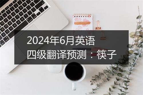 2024年6月英语四级翻译预测：筷子