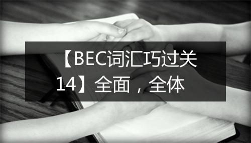 【BEC词汇巧过关14】全面，全体