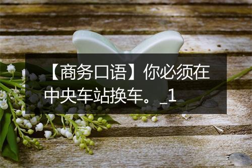 【商务口语】你必须在中央车站换车。_1