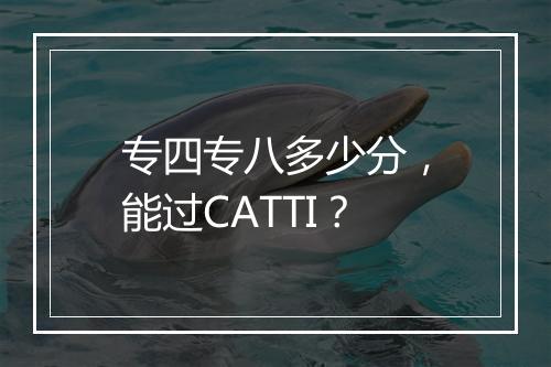 专四专八多少分，能过CATTI？