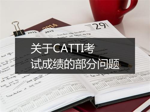 关于CATTI考试成绩的部分问题