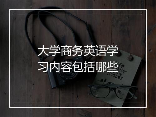 大学商务英语学习内容包括哪些