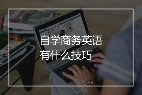 自学商务英语有什么技巧