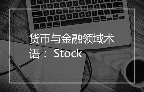 货币与金融领域术语： Stock