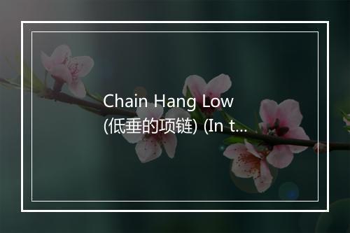 Chain Hang Low (低垂的项链) (In the Style of Jibbs) - Karaoke-歌词