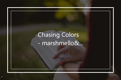 Chasing Colors - marshmello&Noah Cyrus&Ookay-歌词