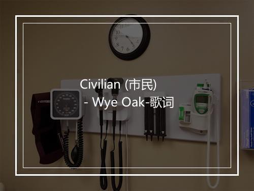 Civilian (市民) - Wye Oak-歌词