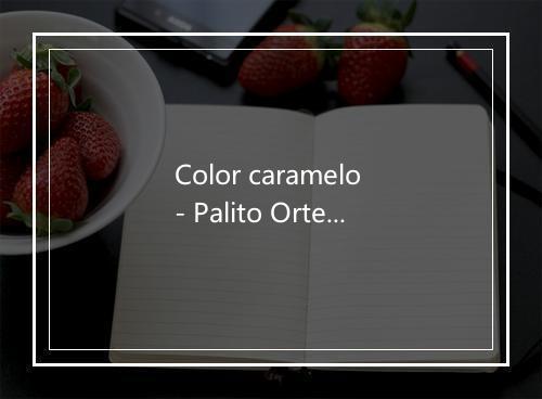 Color caramelo - Palito Ortega-歌词