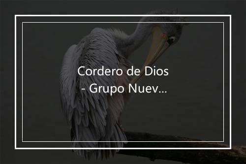 Cordero de Dios - Grupo Nueva Vida-歌词