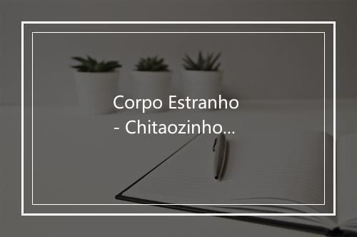 Corpo Estranho - Chitaozinho E Xororo-歌词