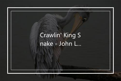 Crawlin' King Snake - John Lee Hooker (约翰·李·胡克)-歌词_1