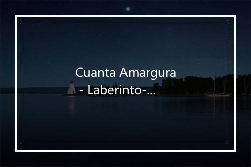 Cuanta Amargura - Laberinto-歌词