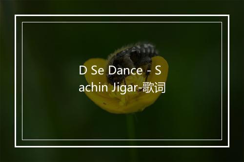 D Se Dance - Sachin Jigar-歌词